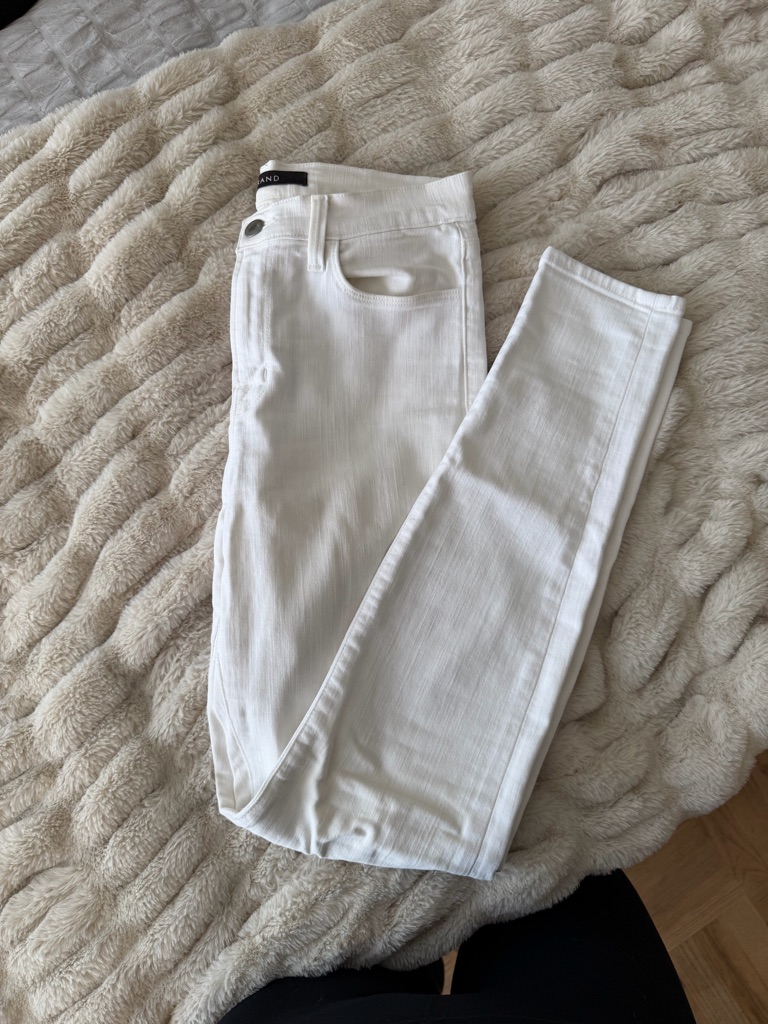 J Brand White Maria Skinny Jeans